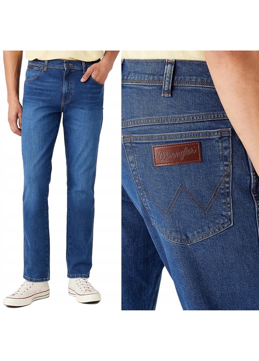 Blugi barbati Texas 821 Authentic Straight, albastru, W38 L30, denim usor elastic