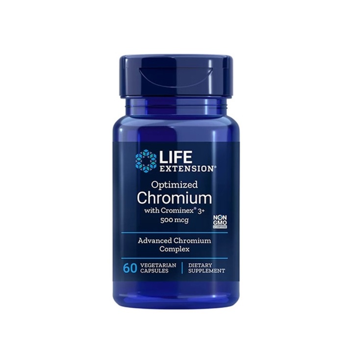 Vitamine Si Minerale, Life Extension, Crom Optimizat cu Crominex3+, 500 mcg, 60 Capsule