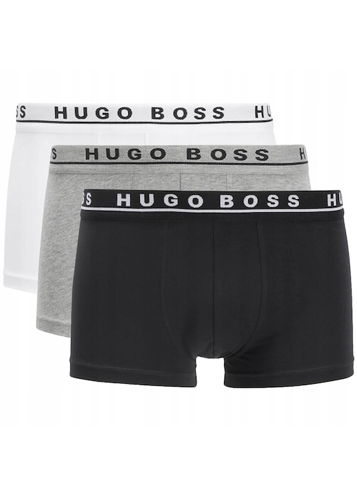 Комплект от 3 чифта мъжки боксерки, HUGO BOSS, памук, многоцветен, S INTL