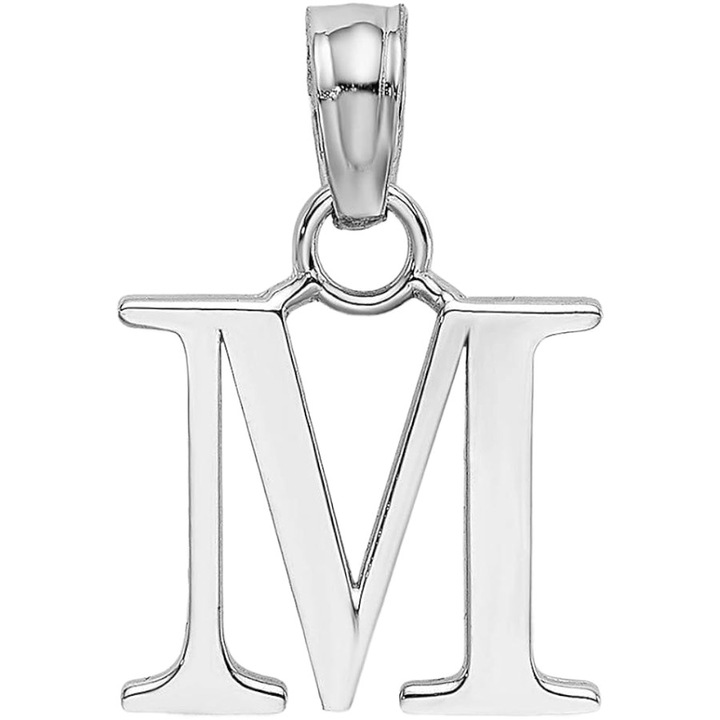 Pandantiv Argint 925, model litera M, 18 x 9 mm, 1.4 g, WSC