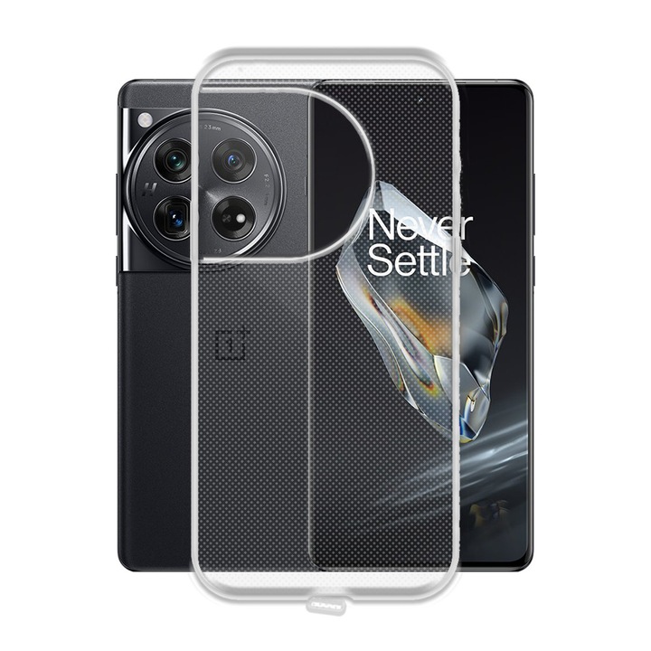 Husa Antisoc cu DOP Anti-Praf pentru OnePlus 12, Anti-Dust, Colturi intarite, Silicon, Protectie Eficienta, Protectie pentru Portul de Incarcare, Design Slim, Usor de Folosit, Decupaje Precise, Transparenta