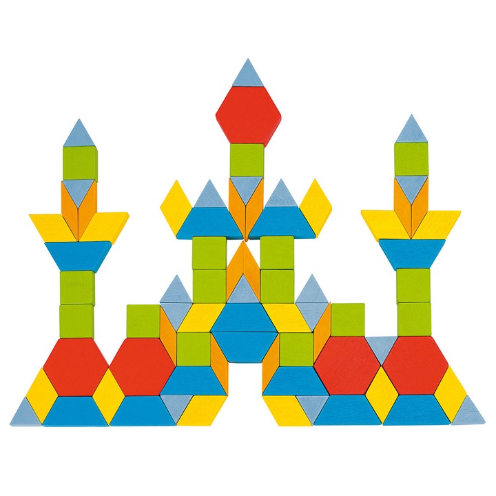 Fa kirakó, színes, geometrikus, 250 db