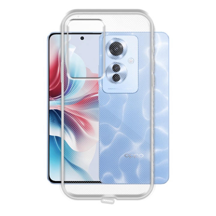 Удароустойчив калъф DOP с защита от прах за Oppo Reno 10, защита от прах, подсилени ъгли, силикон, ефективна защита, защита на порта за зареждане, тънък дизайн, лесен за употреба, прецизни изрези, прозрачен