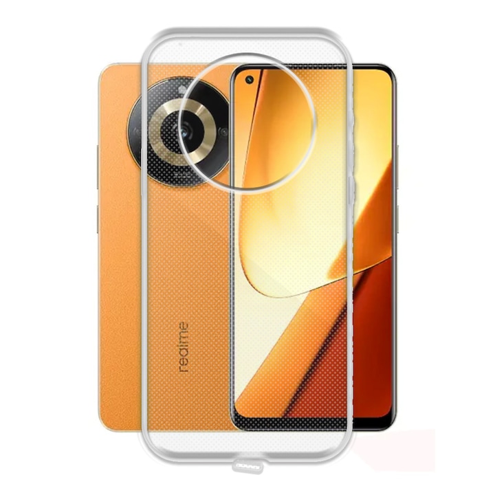 Husa Antisoc cu DOP Anti-Praf pentru Realme 11 Pro Plus, Anti-Dust, Colturi intarite, Silicon, Protectie Eficienta, Protectie pentru Portul de Incarcare, Design Slim, Usor de Folosit, Decupaje Precise, Transparenta