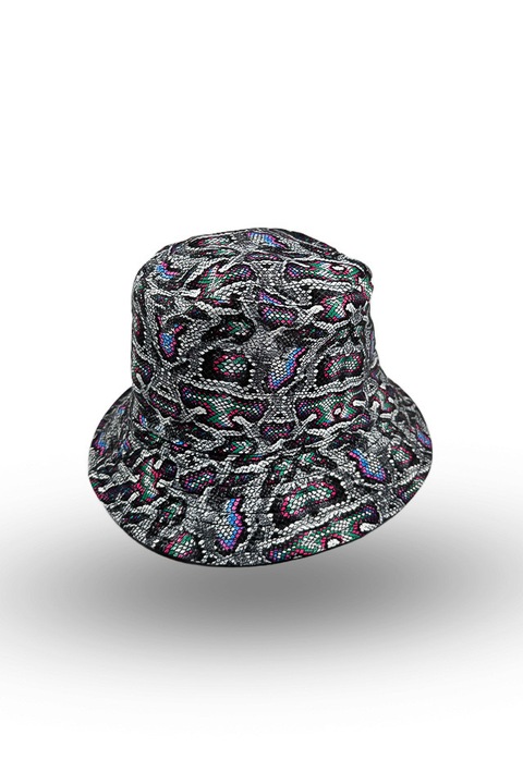 Palarie bucket hat model piele de sarpe