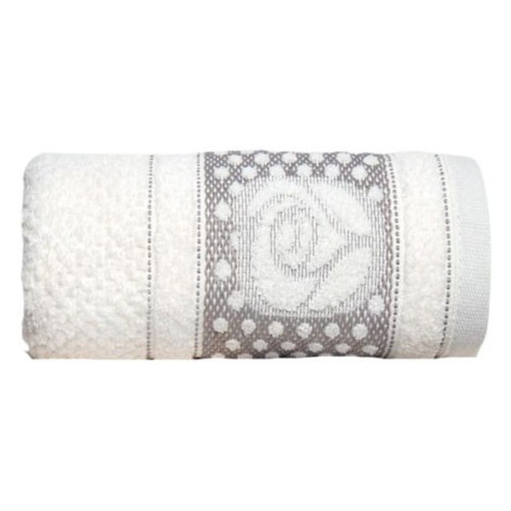 Prosop de baie Greno 50x90cm, bumbac 100%, 420 g/m2, crem, 1 bucata