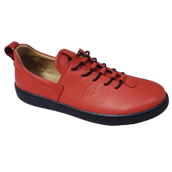 Pantofi dama din piele naturala Eve, Rosu