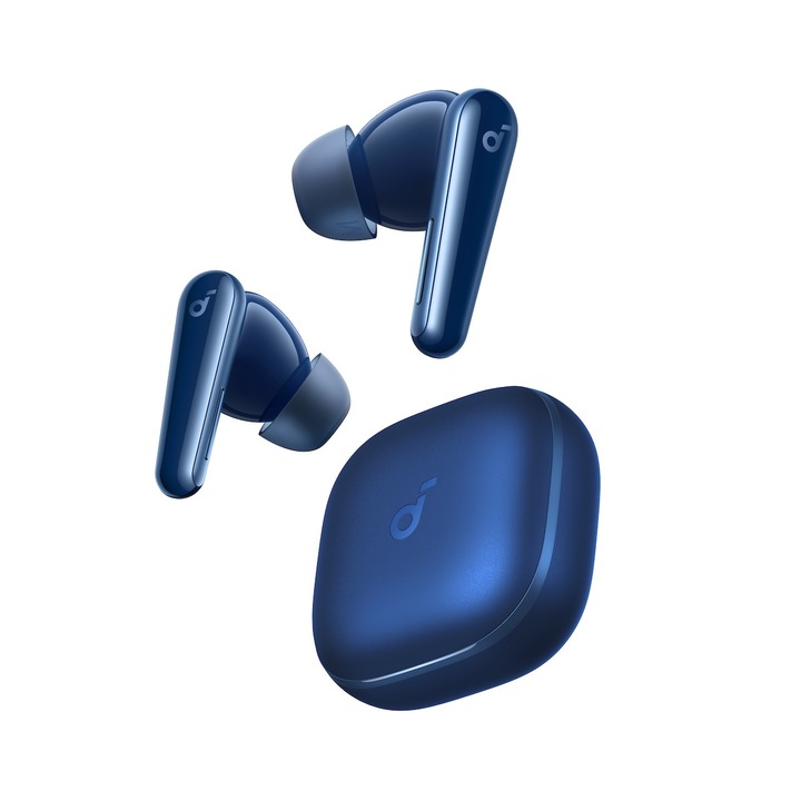 Слушалки In-Ear Anker SoundCore Liberty 5, Активно шумопотискане, 48 часа живот на батерията, IP55, Dolby Audio, Bluetooth 5.4, синьо