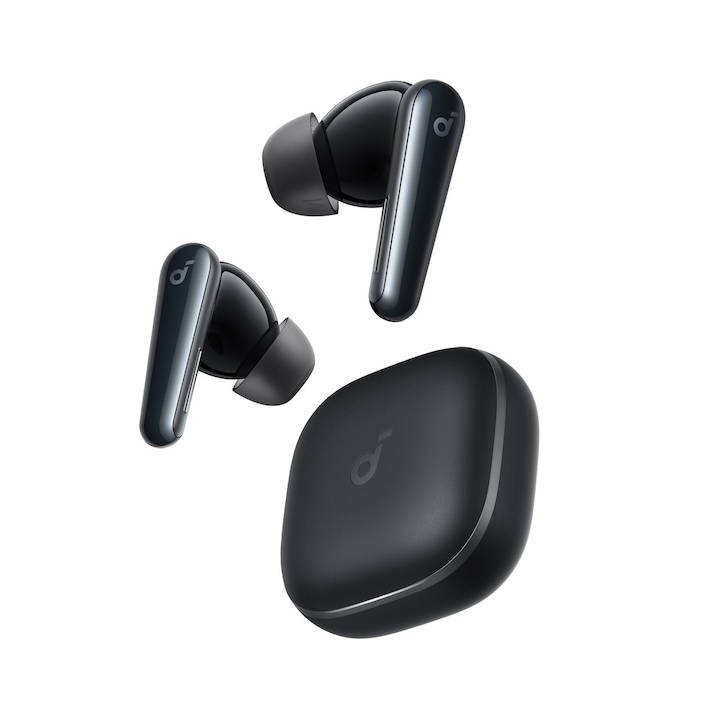 Anker SoundCore Liberty 5 vezeték nélküli fejhallgató, aktív zajszűrés, 48 ​​órás akkumulátor-üzemidő, IP55, Dolby Audio, Bluetooth 5.4, fekete
