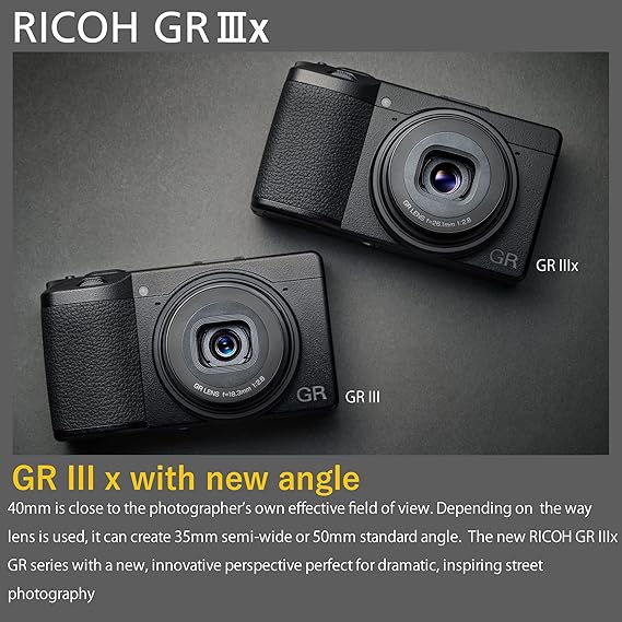 Camera digitala Ricoh GR IIIx [Focala 40 mm] [Echipata cu un