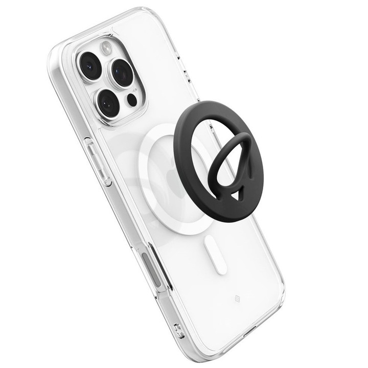 Suport telefon Spigen Dual Pop Mag, compatibil cu MagSafe, negru, set 1 buc.