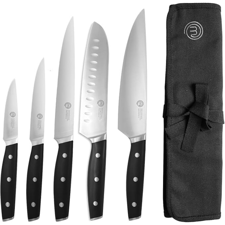 Set cutite de bucatarie Masterchef cu geanta, 5 piese