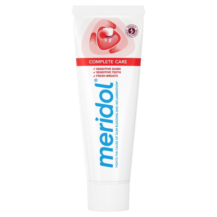 Паста за зъби Colgate Meridol Complete Care 75 мл, за чувствителни венци, антибактериален ефект, с флуорид
