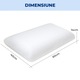 Perna Ortopedica Elindor® Memory Foam Pillow pentru Gat, Suport Cervical Ergonomic, Spuma cu Memorie Anatomica, Racoroasa, Hipoalergenica, Husa Detasabila Respirabila, Efect de Racire, Ideal pentru Dormit, Ajuta la Spondiloza Cervicala, 60x40x14 cm, Alb