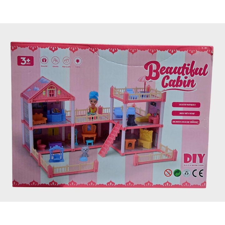 Casuta papusi cu scara si balcon