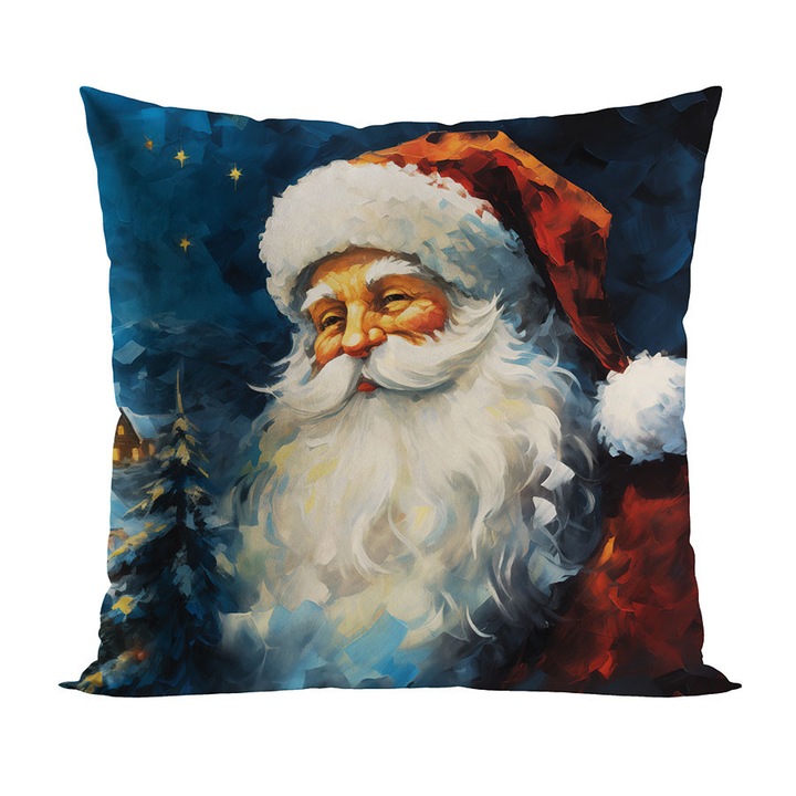 Poszewka decorativa Markizeta MIKOLAJ W WIOSCE, 40x40cm, multicolor, 200g/m