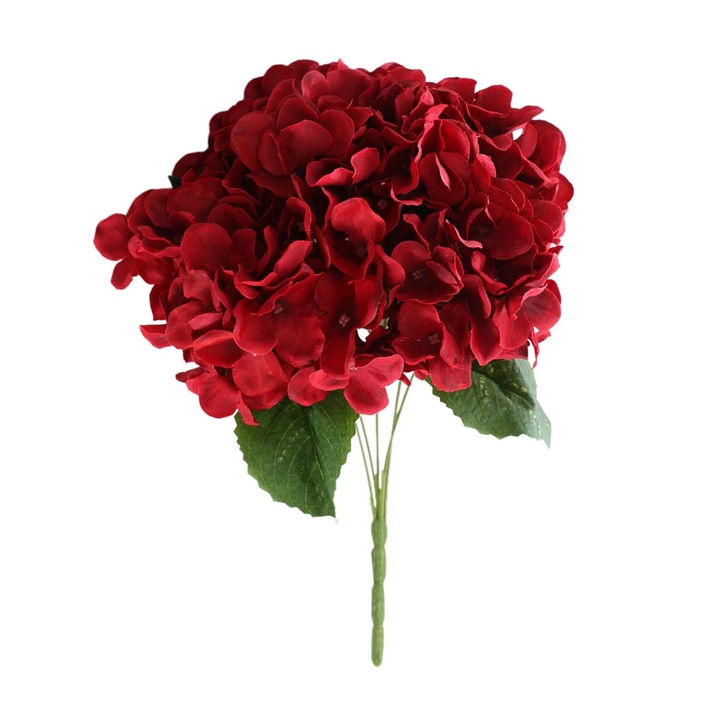 Buchet hortensii artificiale matase 33x10x10cm cu tulpini lungi decor nunti petreceri