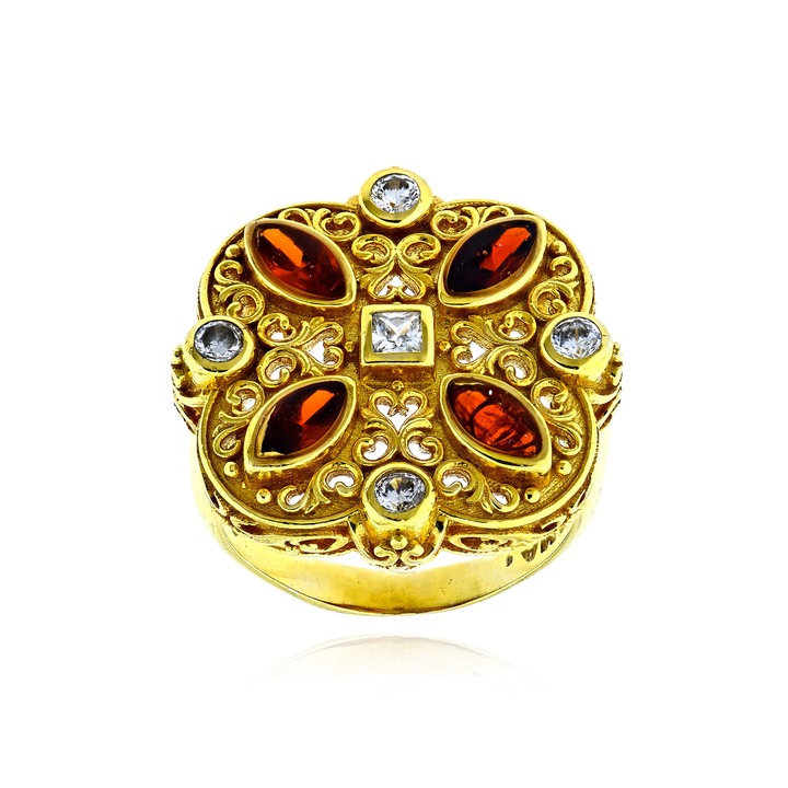 Inel Anastasios Creations, din argint 925, cu pietre de zirconiu, 039095