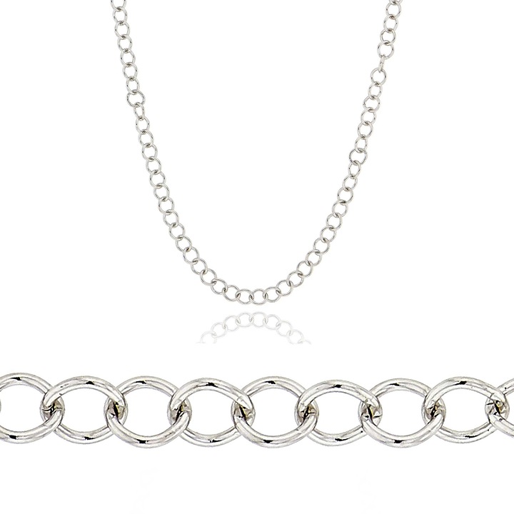 Colier de dama din aur alb de 14 karate