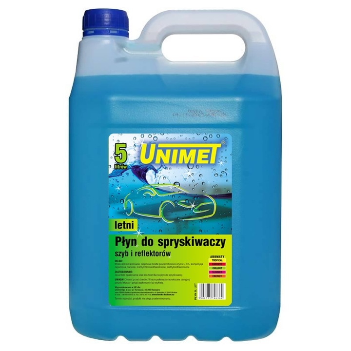 Lichid de parbriz, Unimet, 5L, letni, proprietati excelente de curatare