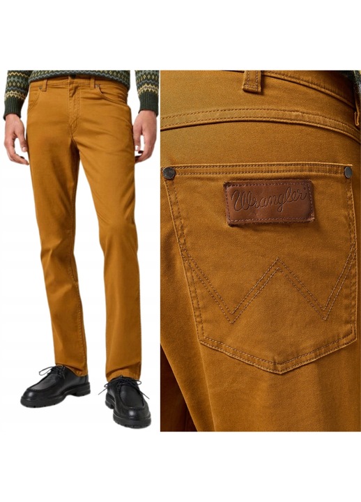 Pantaloni drepti Wrangler Greensboro 803, 02 Brown