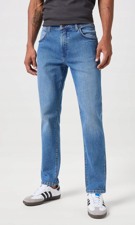 Blugi barbatesti Wrangler Larston Garner, Albastru