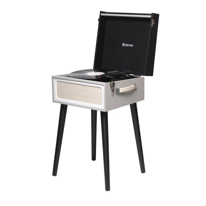 Грамофон Denver VPR-250, Bluetooth, FM радио, 41x22.5x35.5 см, черен/сребрист