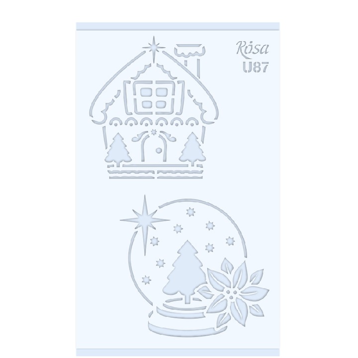 Sablon reutilizabil din plastic, Koh-I-Noor, design de Craciun, 13x20cm