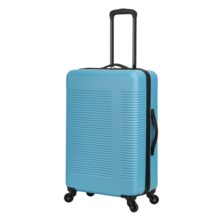 Troler mediu Protocol, 68x41x25 cm, bagaj de cala, ABS, 4 roti 360°, albastru