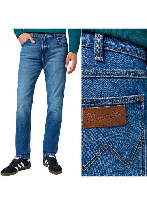 Blugi barbati Wrangler Greensboro drept albastru inchis, marime W34L30