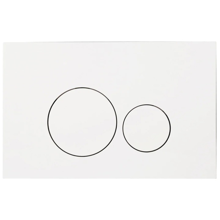 Buton de spalare WC DUO WHITE, alb, 23,8x15,5cm, material ABS