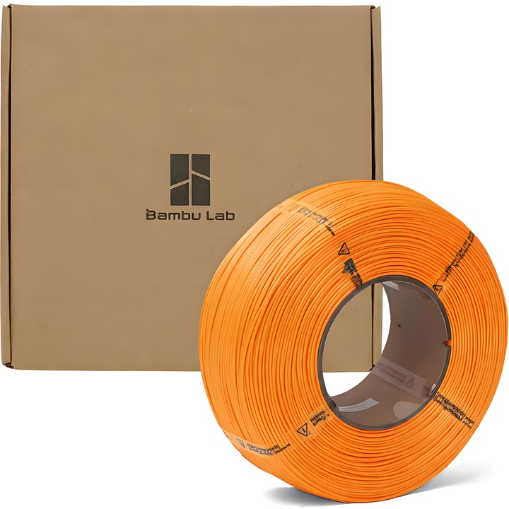 Filament rezerva, Bambu Lab, PLA Basic Refill Pumpkin Orange, Portocaliu Dovleac, 1kg