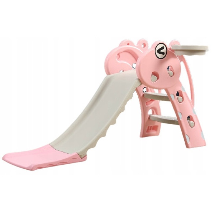 Детска пързалка Luka, синя или розова, 115,1 см, комплект с баскетболен кош