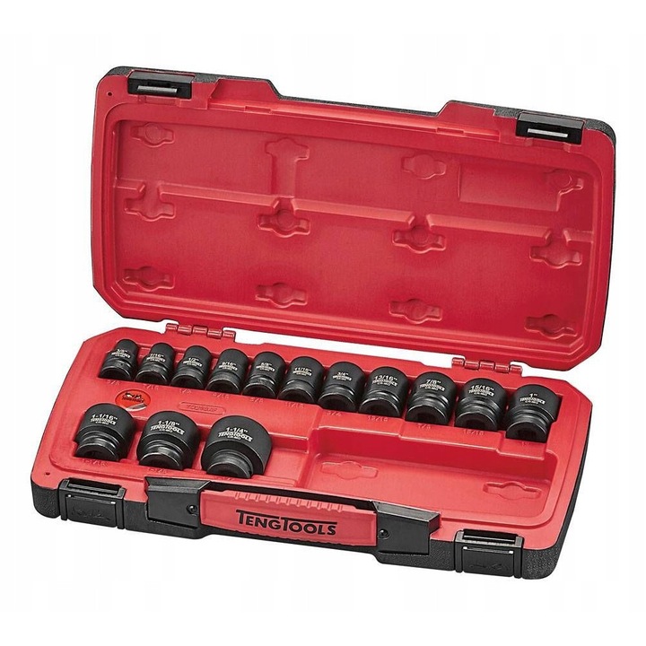 Set de chei tubulare de impact TengTools T9218A in inci