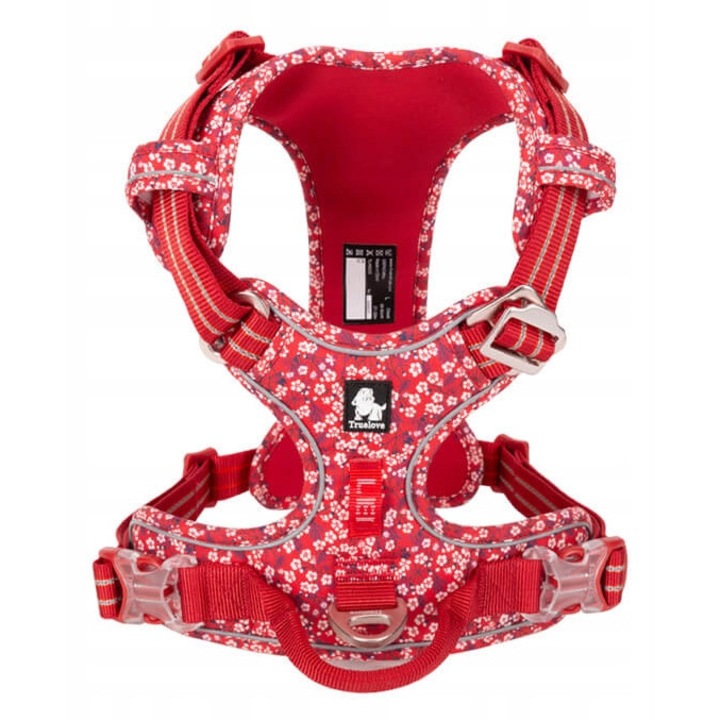 Ham pentru caini Truelove Front Line Premium, reglabil, rosu cu alb, marimea XS