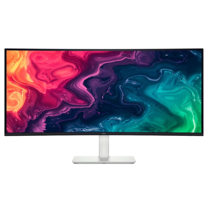 Dell 34" S3425DW VA LED monitor, UW-QHD 3440 x 1440, HDMI, ívelt képernyő, hangszórók, 120 Hz, 1 ms fehér
