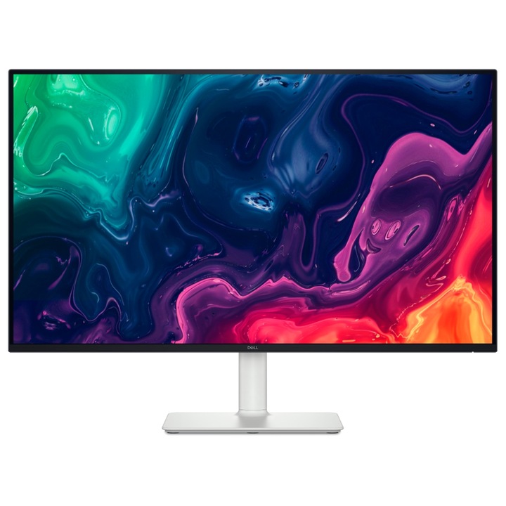 Monitor VA LED Dell 31.5" S3225QS, UHD 3840 x 2160, HDMI, DisplayPort, Hangszórók, 120 Hz Fehér