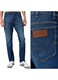 Blugi barbati Wrangler River, conici, albastru inchis, bumbac elastan, colectia We Care