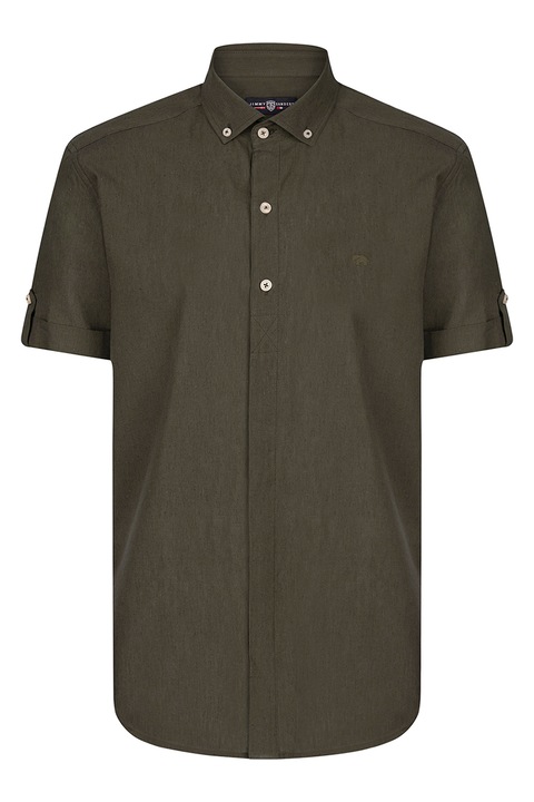 JImmy Sanders, Camasa din amestec de in cu maneci scurte, Kaki pal