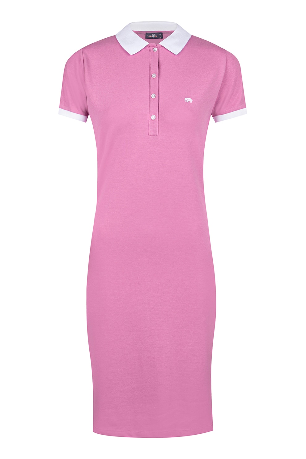 Jimmy Sanders, Rochie polo din amestec de bumbac, Roz pastel, Alb murdar, S