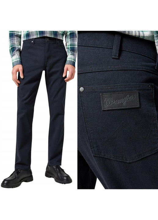 Pantaloni bleumarin Wrangler Greensboro, Albastru, W38-L34