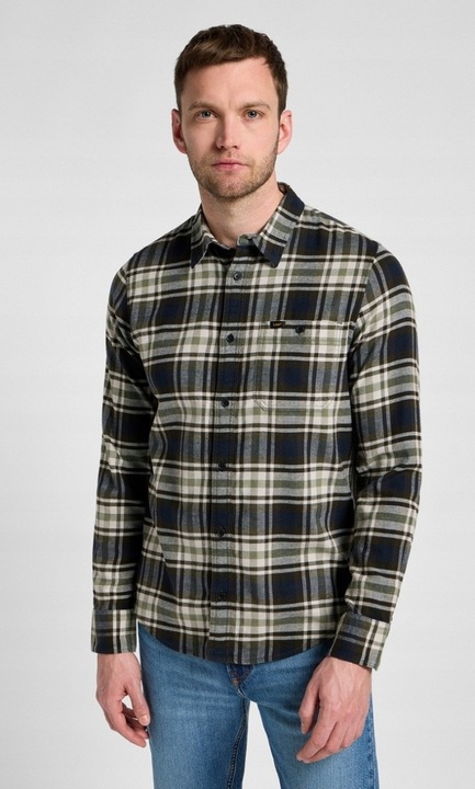 Camasa Lee Leesure, croiala regulata, model in carouri, multicolor, bumbac elastic, M INTL