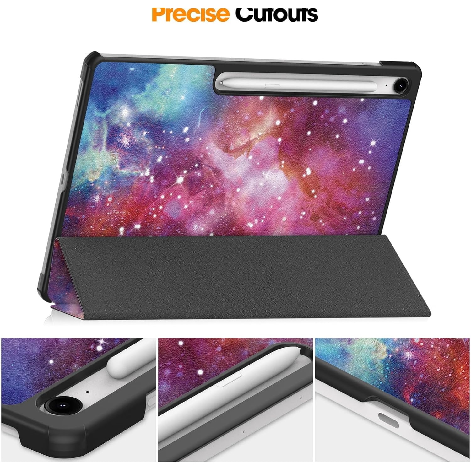 Husa pentru Samsung Galaxy Tab S10 FE+ Plus 13.1 inch tip stand functie sleep/wake-up protectie 360 - Galaxy