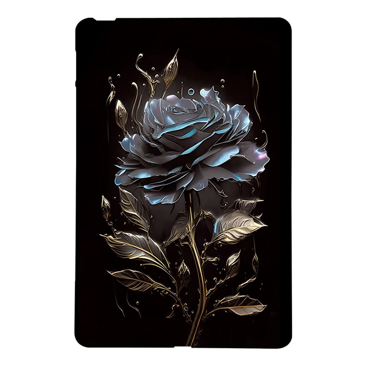 Husa tableta pentru Amazon Kindle Paperwhite 12th 2024, tip design pictura colorata, TPU Smart Case, roz negru