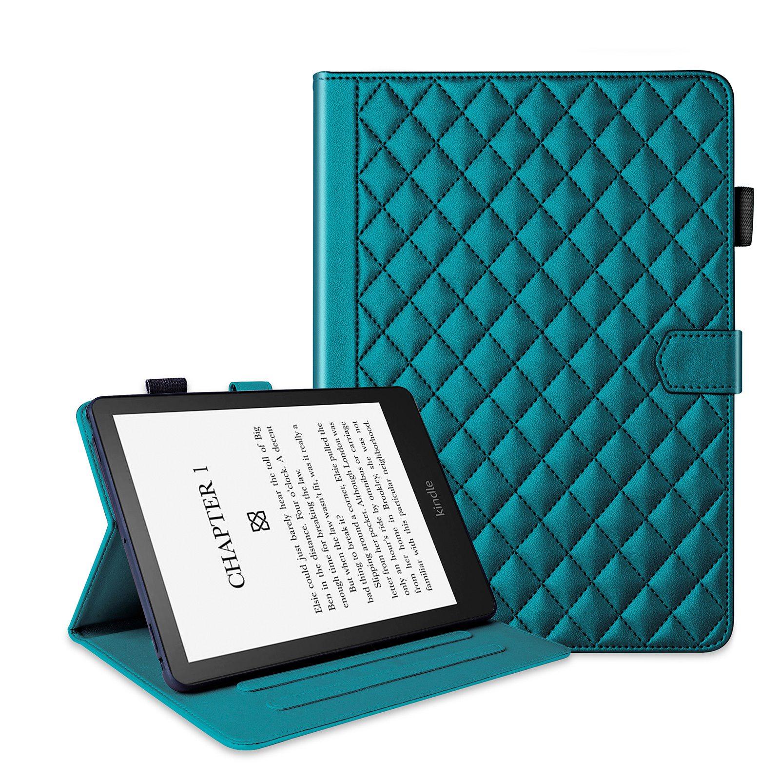 Husa tableta pentru Amazon Kindle Paperwhite 12th Gen 2024, piele tip gat de pui latime tableta caz (verde inchis)