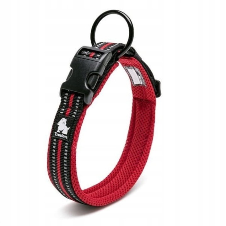 Zgarda pentru caini Truelove Active, rosie, marimea S (35-40cm), latime 2cm, set de accesorii de siguranta