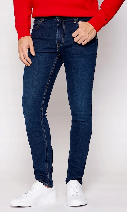 Férfi farmernadrág Lee Malone, pamut/poliészter/elasztán, sötétkék