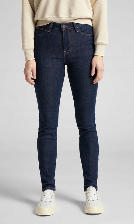 Blugi dama L626MDNX, Lee, Bumbac, Albastru, Slim fit, W26-L31 US