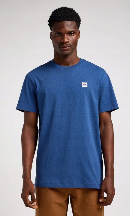 Lee WW férfi póló, laza szabású, pamut, drámai kék, M INTL