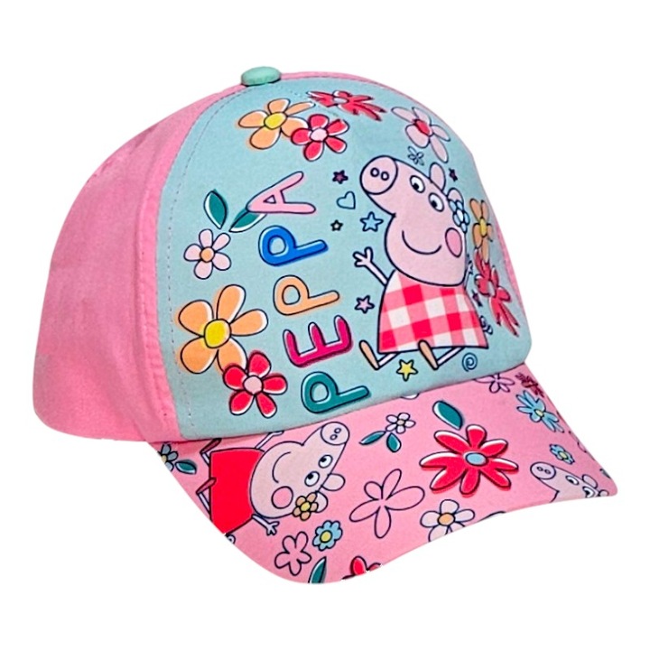 Lányka sapka, rózsaszín, 53 cm-es méret, Peppa Pig